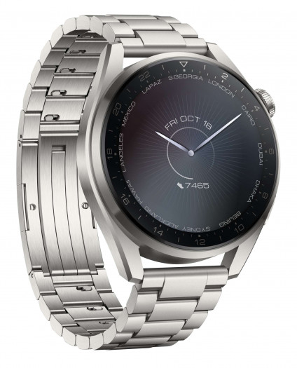 Die Watch 3 Pro ist auch mit Stahlarmband verfügbar. (Bild: Huawei)